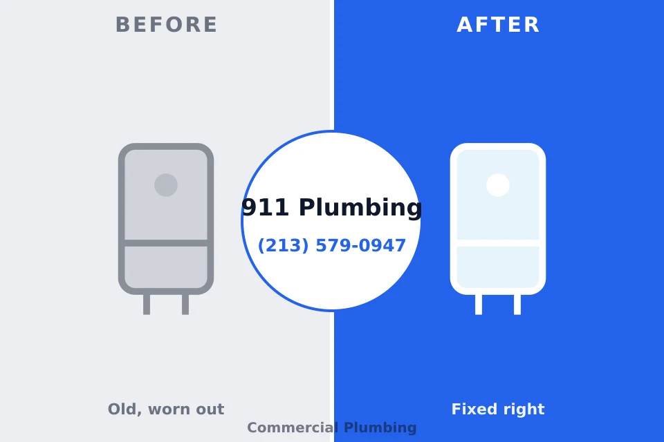 Before and after: plumbing repair Pomeroy, WA